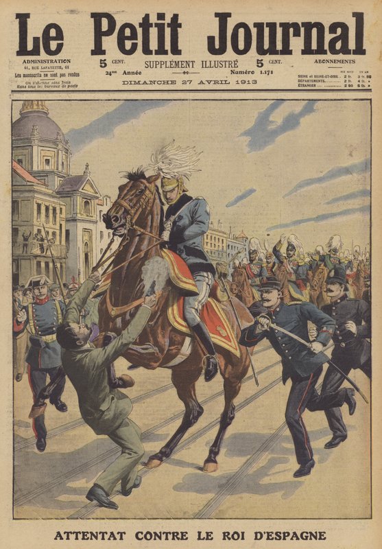 Attentatforsøg mod kong Alfonso XIII af Spanien af French School
