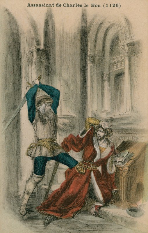 Mordet på Charles Le Bon, 1126 e.Kr af French School