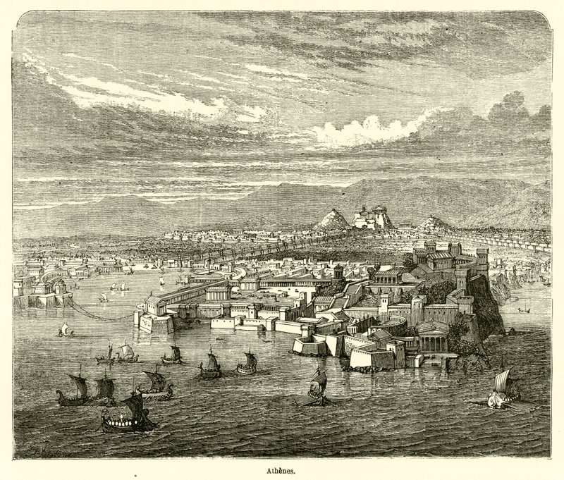 Athenes (gravering) af French School