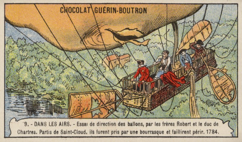 Robert Brothers og hertugen af Chartres forsøgte at styre en ballon af French School