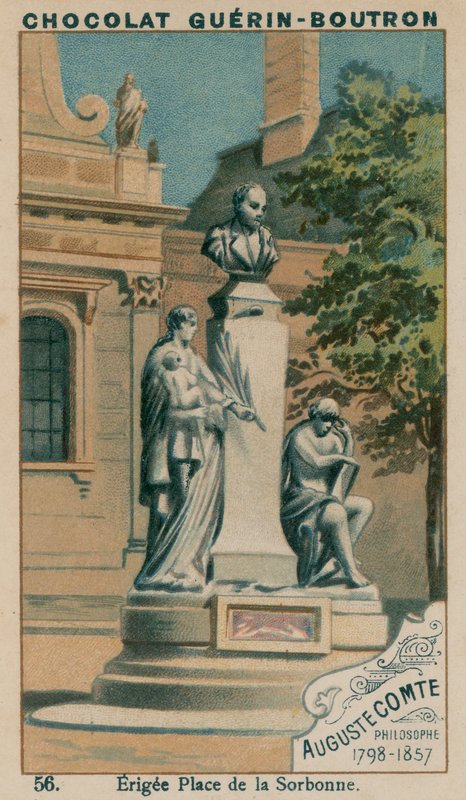 Auguste Comte, filosof, 1798-1857, opført Place de la Sorbonne af French School