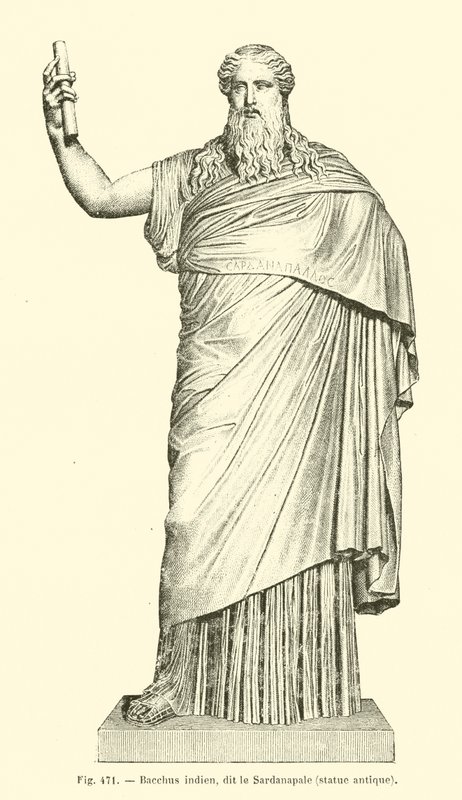 Bacchus indien, dit le Sardanapale (gravering) af French School