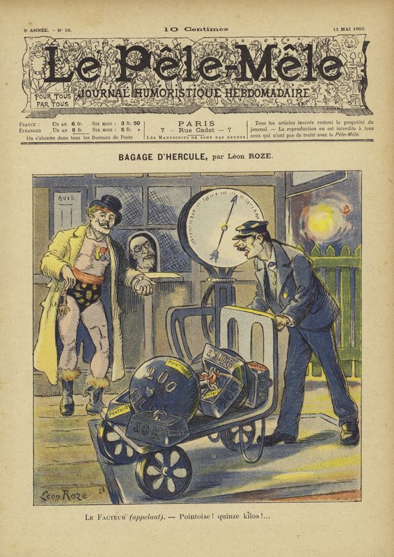 Herkules bagage. Illustration til Le Pele-Mele af French School