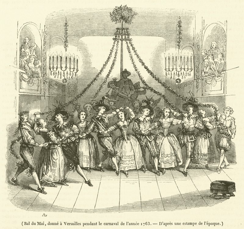 Bal du Mai, givet i Versailles under karnevallet i 1763 af French School