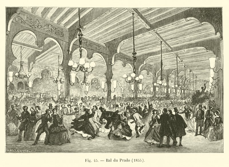 Bal du Prado, 1855 af French School