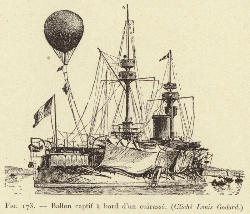 Fangeballon ombord på en kuras af French School