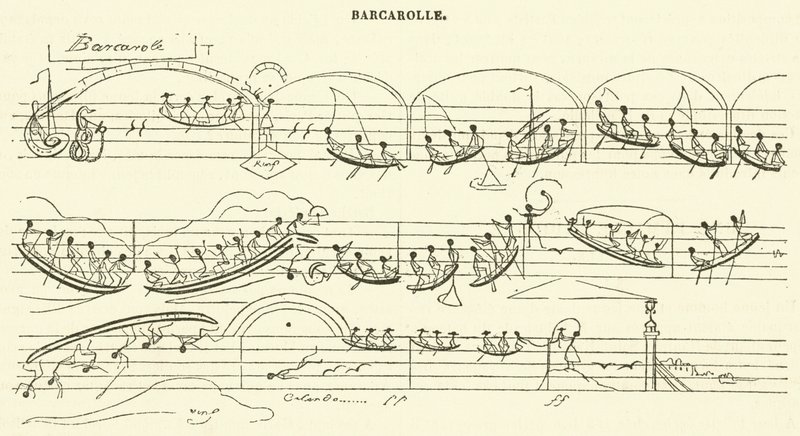 Barcarolle (gravering) af French School