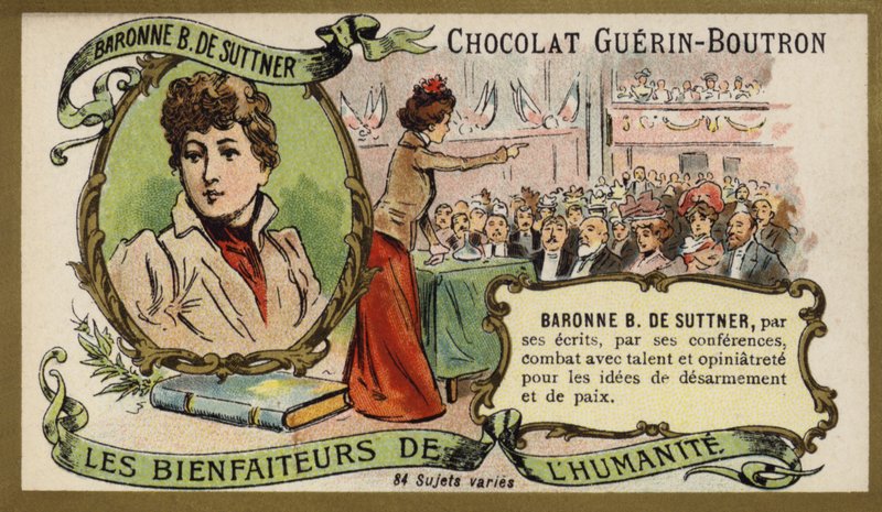 Baronesse Bertha von Suttner, østrigsk romanforfatter og pacifist (chromolitho) af French School