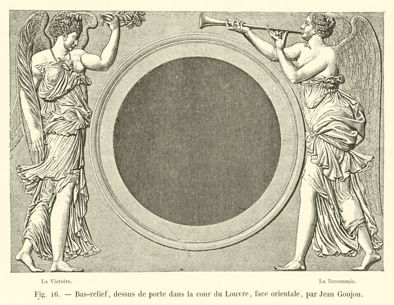 Bas-relief, over døren i Louvres gårdhave, østlige side, af Jean Goujon af French School