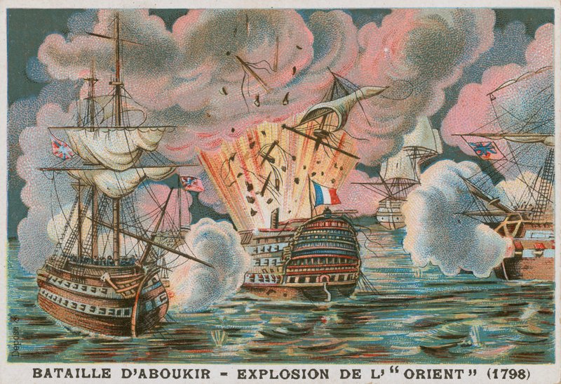 Slaget ved Aboukir Bay, 1798 af French School