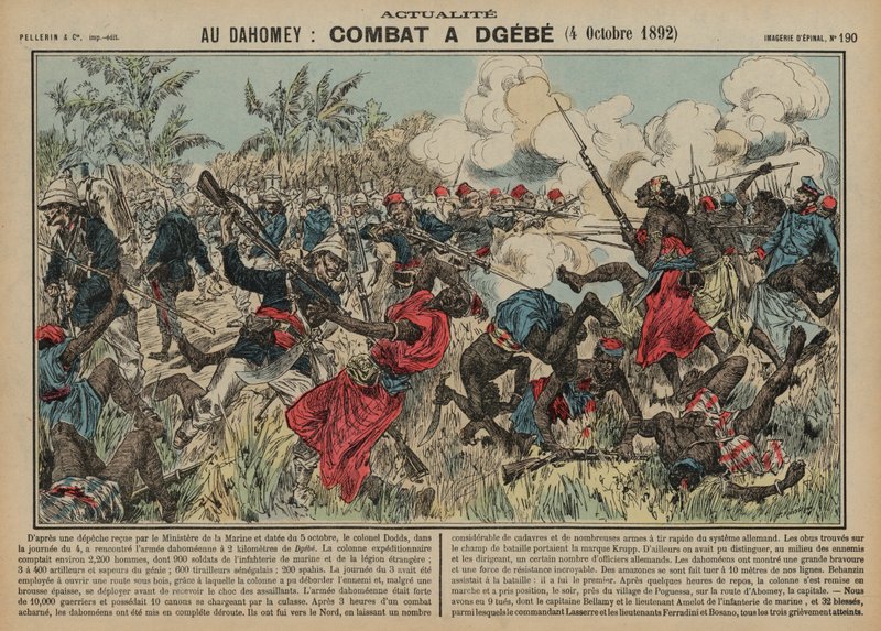 Battle of Dgebe, Dahomey, Second Franco-Dahomean War, 4 October 1892dani af French School