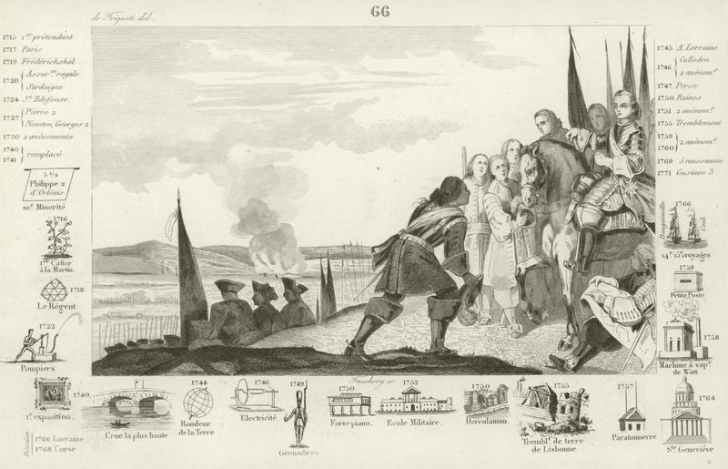 Battle of Fontenoy, 1745  af French School