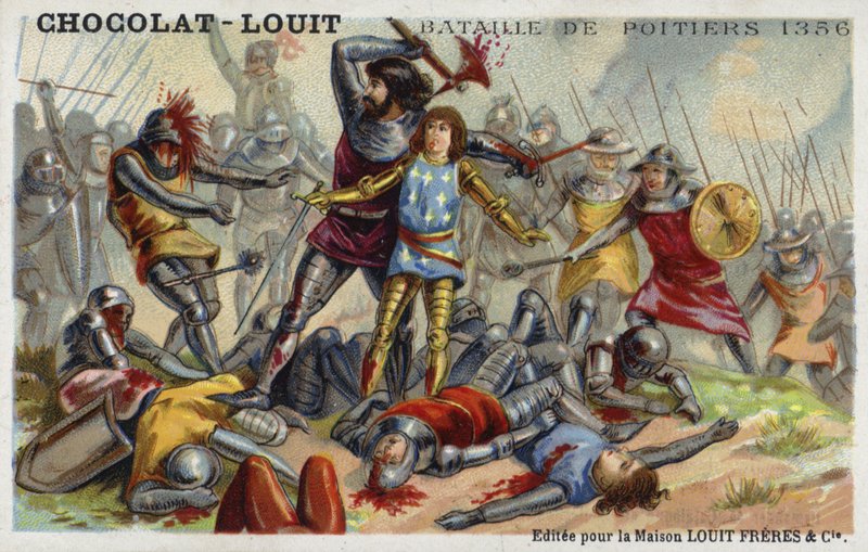 Slaget ved Poitiers, Frankrig, 1356 af French School