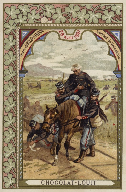 Slaget ved Velestino, græsk-tyrkisk krig, 28. april 1897 af French School