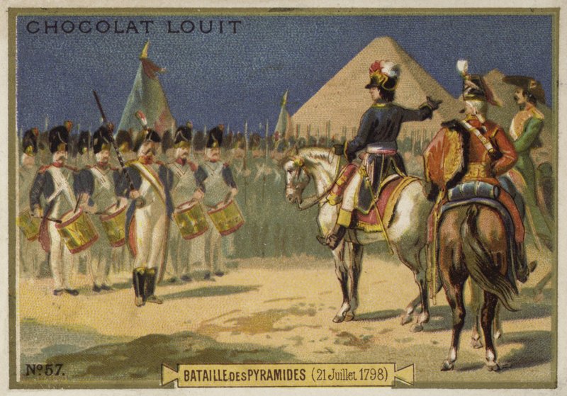 Slaget ved pyramiderne, Egypten, 21. juli 1798 af French School