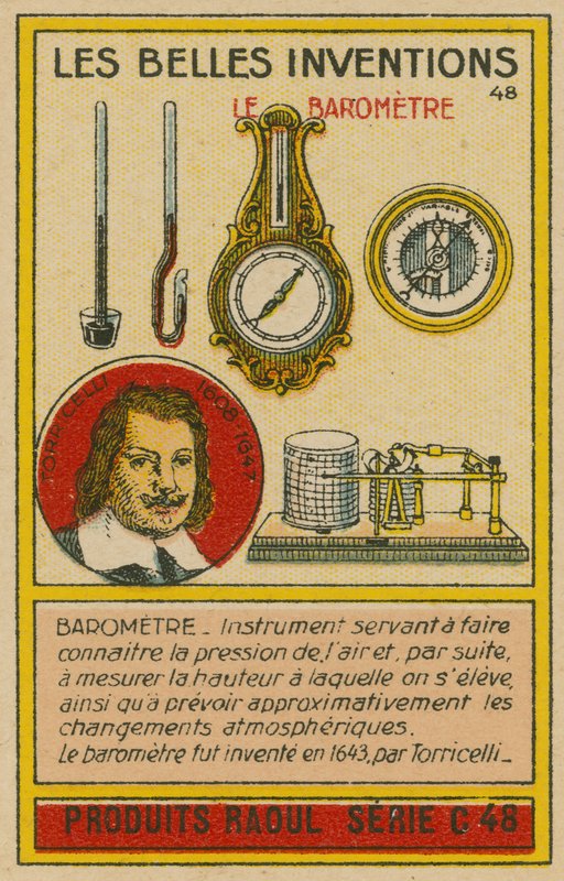 Smukt opfindelseskort, barometre af French School