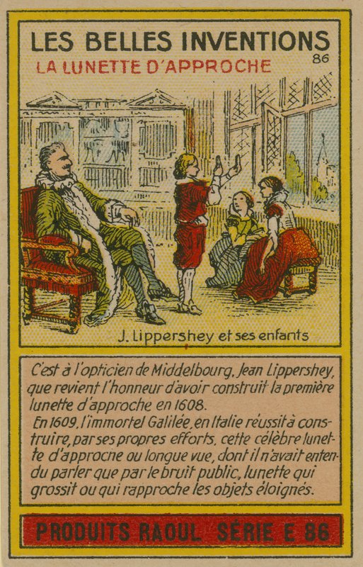 Smukt opfindelseskort, teleskop af French School