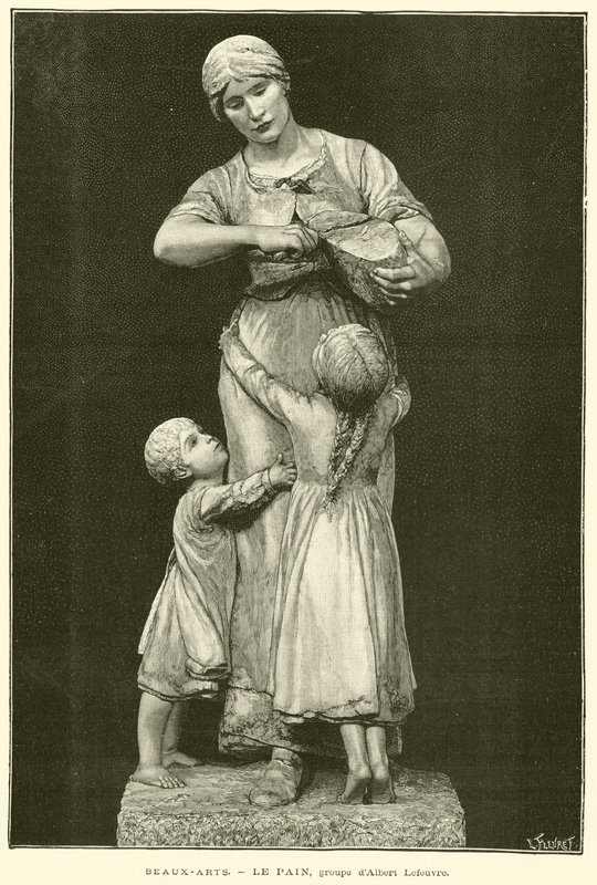 Fine Arts, Le Pain, gruppe af Albert Lefeuvre (gravering) af French School