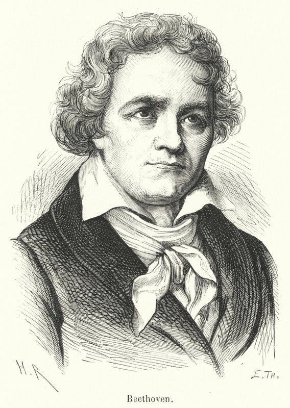 Beethoven (gravering) af French School