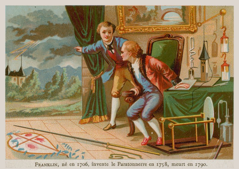 Benjamin Franklin, opfinder af lynaflederen og en af USA