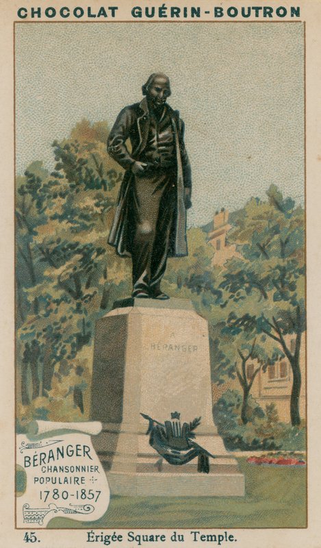 Beranger, Chansonnier Populaire, 1780-1857, Erigee Square du Temple af French School