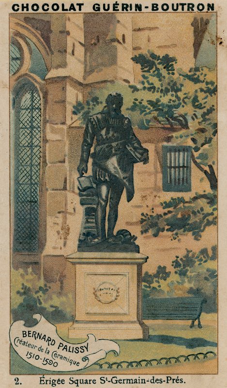 Bernard Palissy, skaberen af ​​keramik, 1510-1590, Erigee Square St-Germain-des-Pres af French School