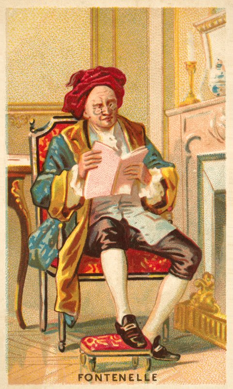 Bernard le Bovier de Fontenelle, fransk forfatter (chromolitho) af French School