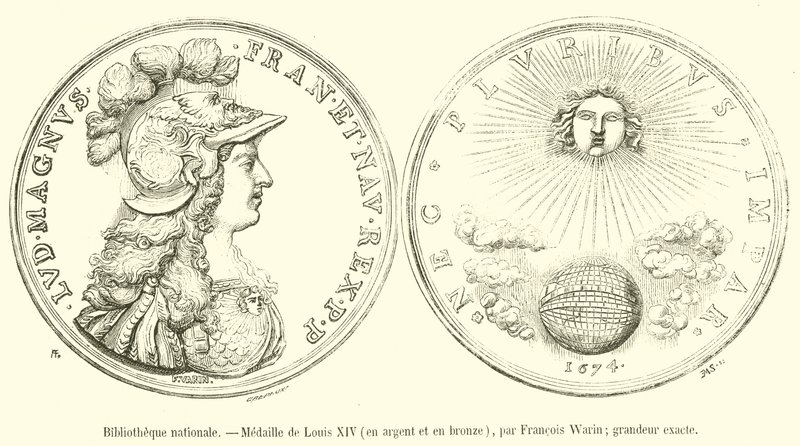 Nationalbiblioteket, Louis XIV-medalje, i sølv og bronze (gravering) af French School