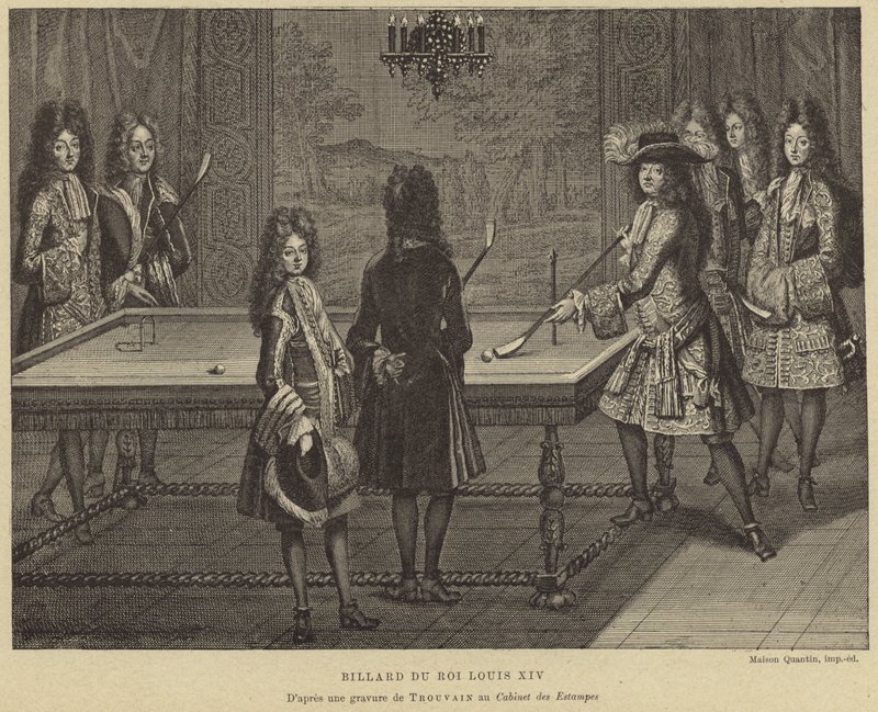 Billardbord af kong Louis XIV af Frankrig af French School