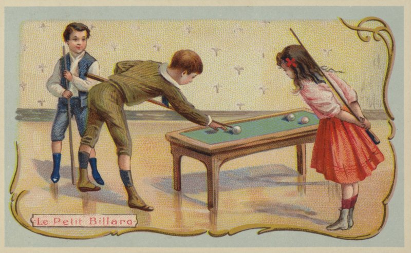 Billard (chromolitho) af French School