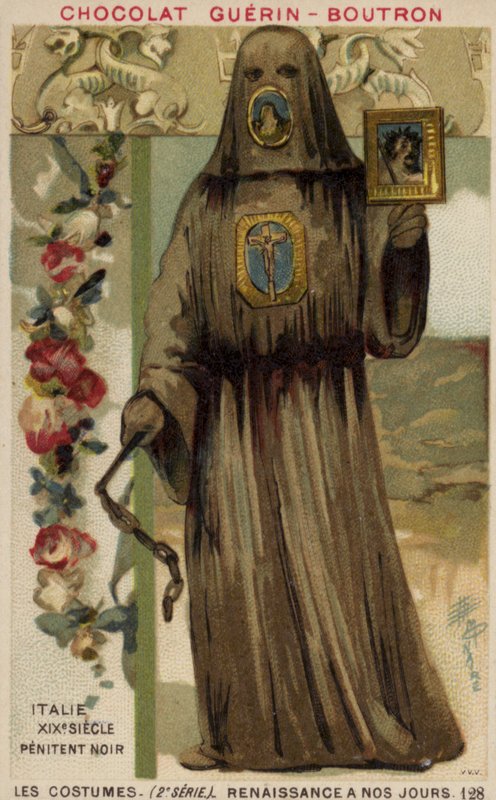 Black Penitent, Italien, 1800-tallet af French School