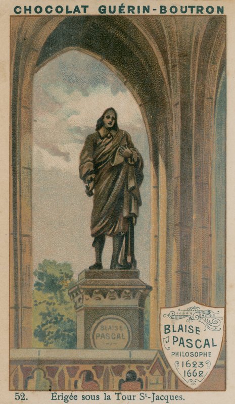 Blaise Pascal, filosof, 1623-1662, opført under Tour St-Jacques af French School
