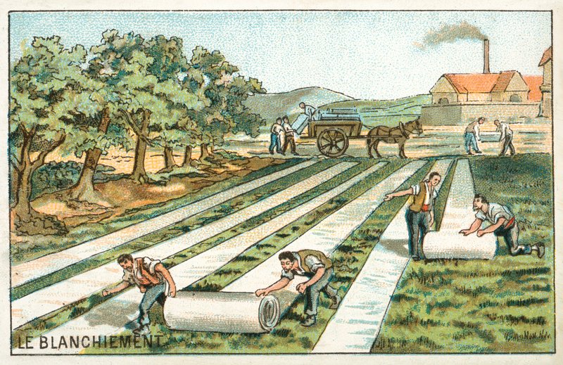 Blegning (chromolitho) af French School