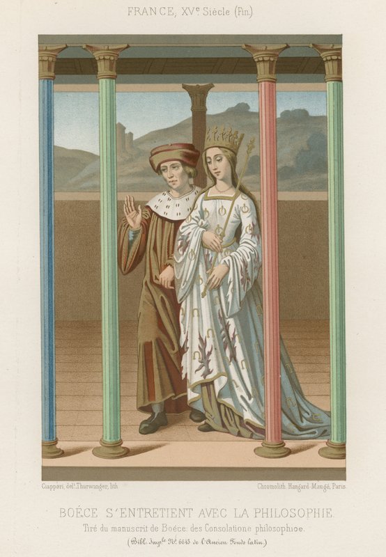 Boethius taler med Filosofi af French School