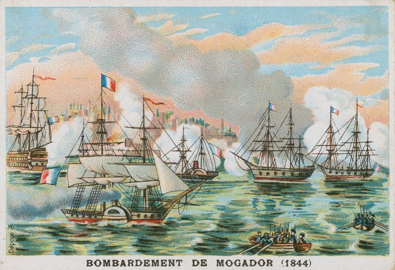 Franskmændenes bombardement af Mogador, Marokko, 1844 af French School