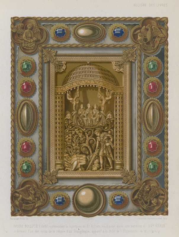 Bogbind, der skildrer St Kilians martyrdød af French School