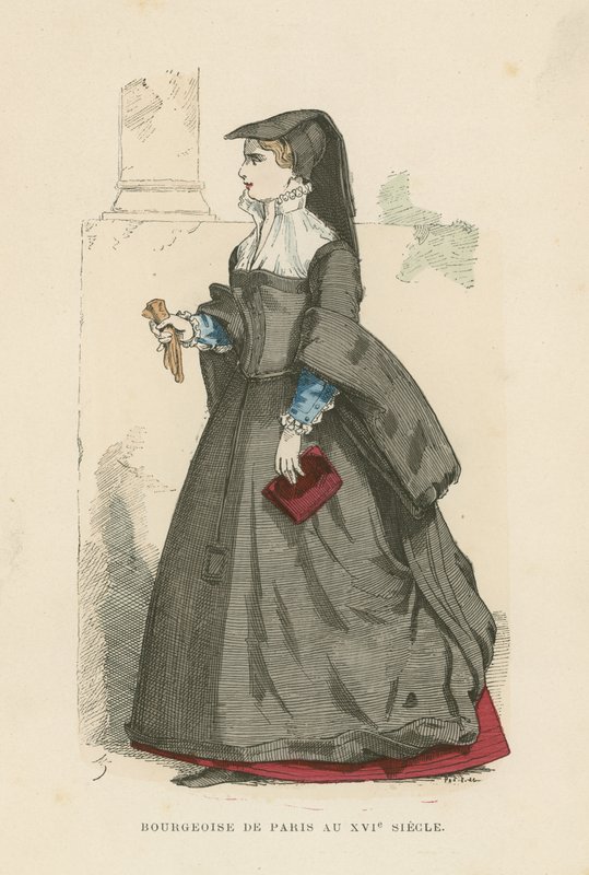 Bourgeois Parisian woman, 16th Century  af French School