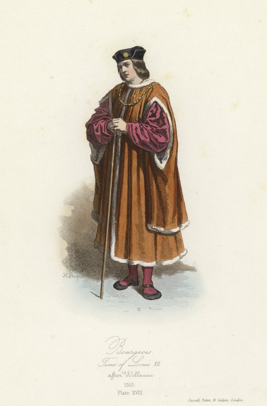 Borgerlig kostume, regeringstid af Ludvig XII af Frankrig af French School