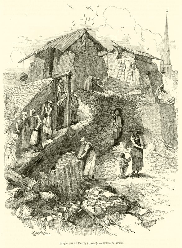 Teglværk i Perrey, Havre (gravering) af French School