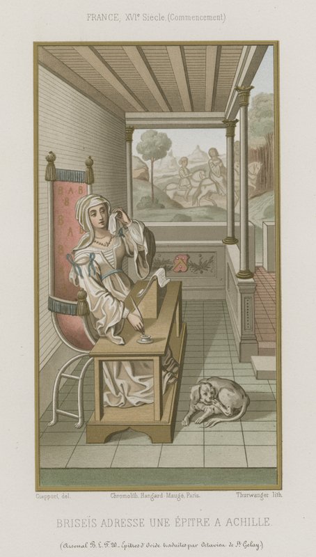Briseis sender et brev til Achilleus af French School