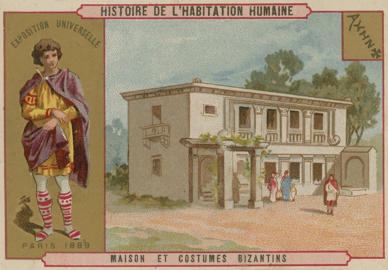 Byzantinsk hus og kostumer af French School
