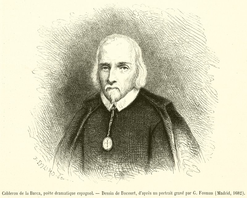 Calderon de la Barca, spansk dramatisk digter (gravering) af French School