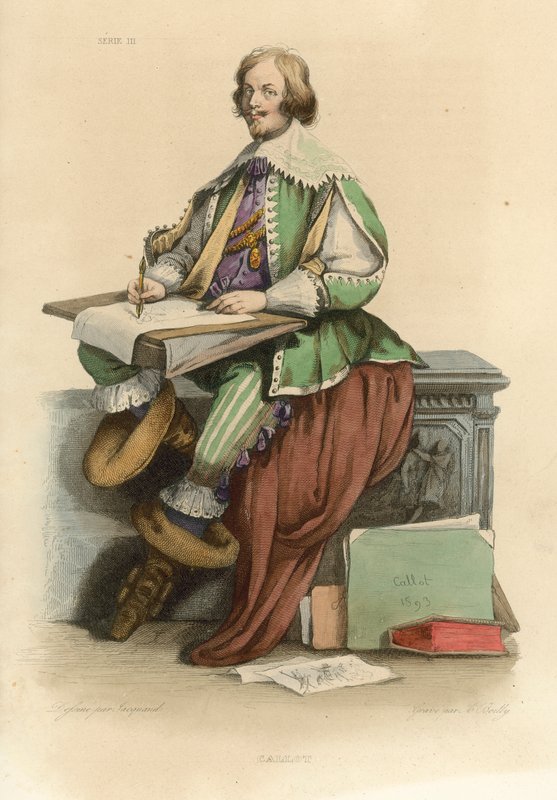 Callot (farvet gravering) af French School