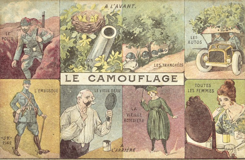 Camouflage (farve litho) af French School