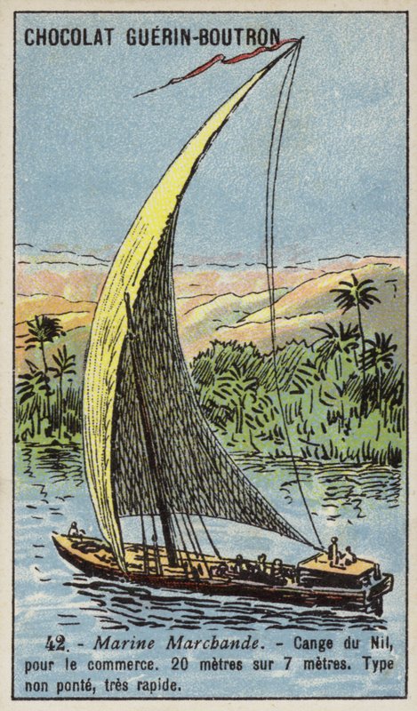 Forandring på Nilen, Egypten (chromolitho) af French School