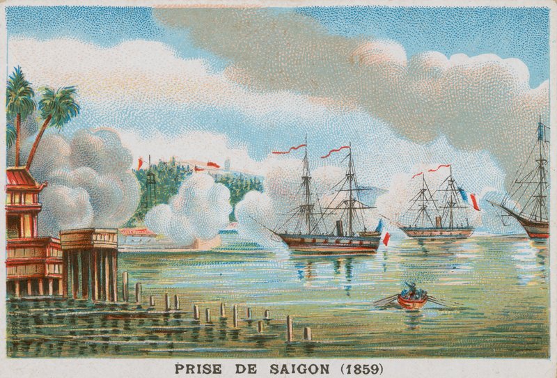 Franskmændenes erobring af Saigon, 1859 af French School