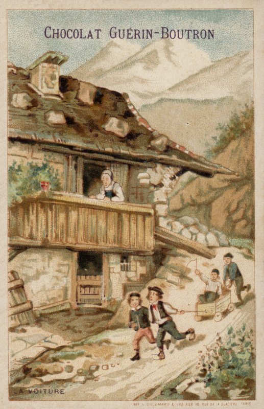 Bil (chromolitho) af French School