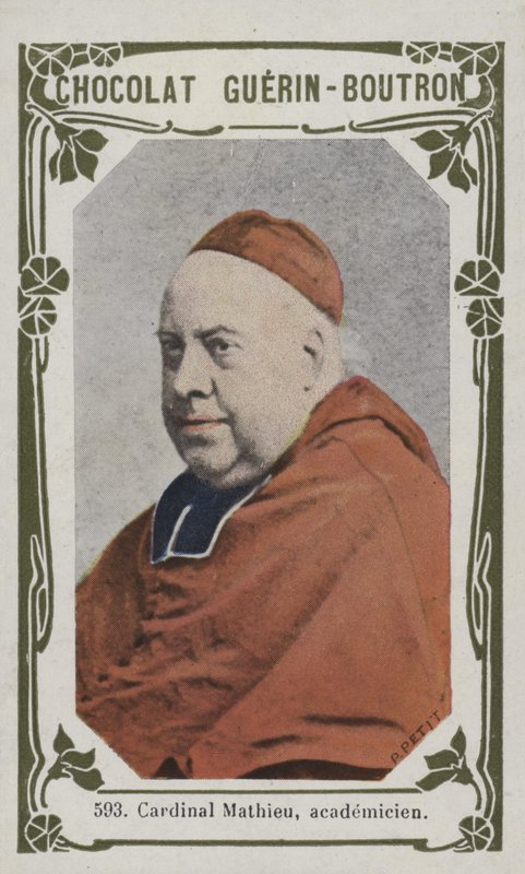 Kardinal Mathieu, academicien (farvet foto) af French School