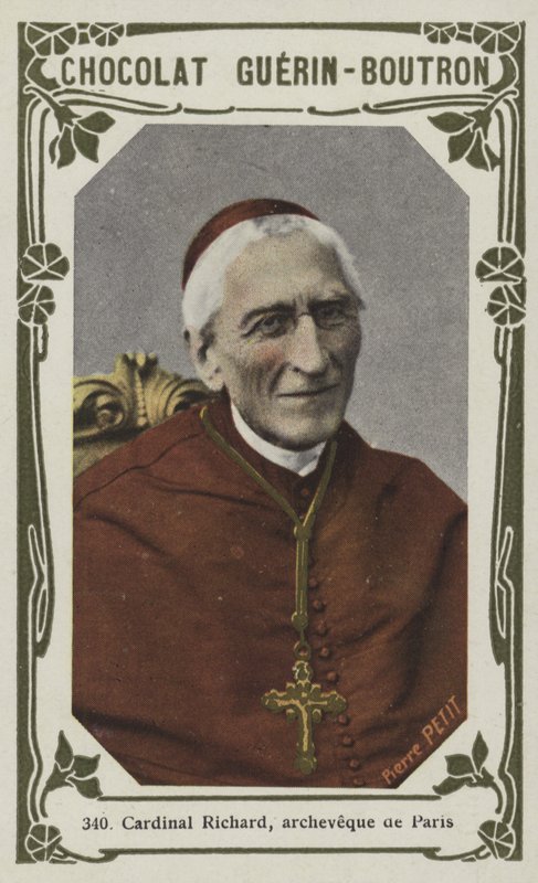 Kardinal Richard, archeveque de Paris (farvet foto) af French School
