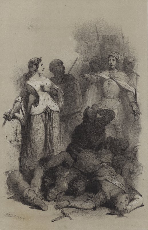 Caterina Sforza, Prisonniere de Cesare Borgia (gravering) af French School